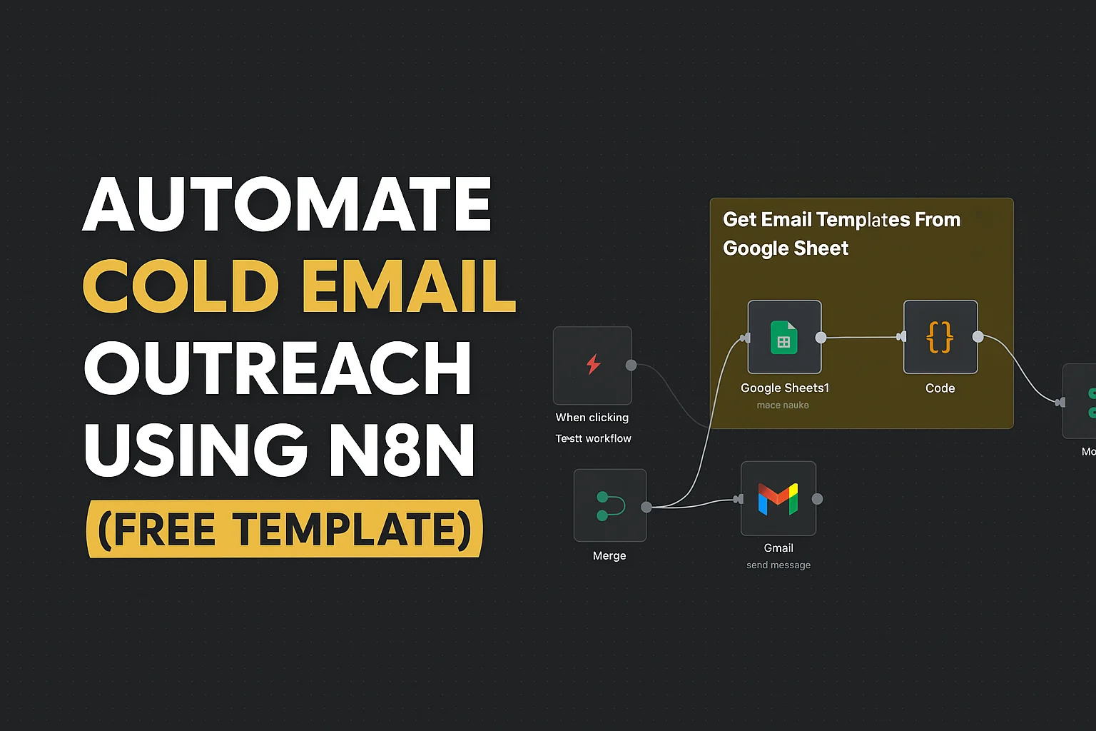 How to automate cold email outreach using n8n +google sheet +gmail